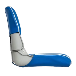 Skipper Seat Folding Upholstered Blue/White