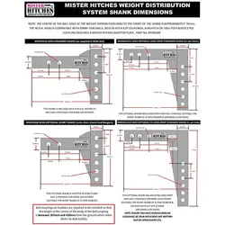 Mister Hitches Weight Distribution Hitch 800lb Round Bar Includes Head & Hitch