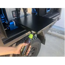 Drop Slide Clip-On Table With Cutlery Roll