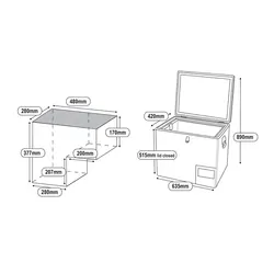 National Luna 40lt Fridge Stainless Steel