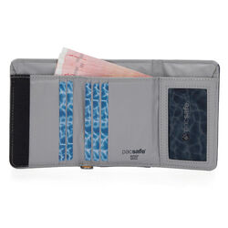 PACSAFE RFIDsafe Trifold Wallet S25 - Coastal Blue