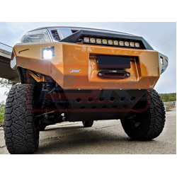 PSR Ambush Bar Nissan Navara NP300 Ambush Customer Painted Sheet Metal Hoop Bar, Pre-Runner infill (no lift), Standard Black Fairlead