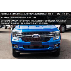 PSR Ambush Bar Ford Ranger Next Gen Ambush Satin Black Single Hoop Bar, Pre-Runner Infill (No Body Lift), Slimline Black Fairlead, XL