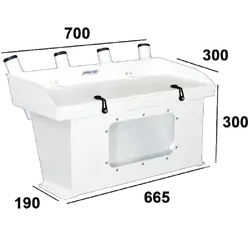 Prowave Bait Board Bait Tank With Window 700W X 300H - Black