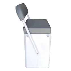 Prowave Centre Console Boat Seat Box 700L X 400W X 700H Swinging Backrest - Black - Grey Cushion