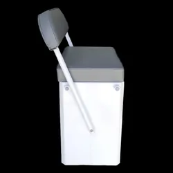 Prowave Centre Console Boat Seat Box 700L X 400W X 700H Swinging Backrest - Unpainted - Mid Blue Cushion