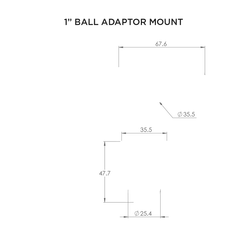 Quad Lock 1" Ball Adaptor Mount (V2)