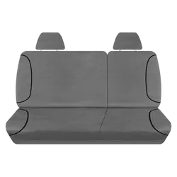 Tuff Terrain Canvas Grey Seat Covers to Suit Nissan Navara D40 ST Dual Cab 11/11-15 FRONT/REAR
