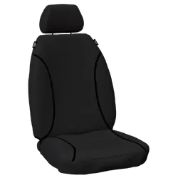 Tuff Terrain Canvas Blackl Seat Covers to Suit Toyota Hilux Workmate SR Single Cab Bucket Seats 07/15-On FRONT