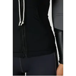Jetpilot Cause Long Sleeve Ladies Hooded Rashie - Black Size 6