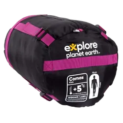 Explore Planet Earth Comas Kids Sleeping Bag Pink +5°