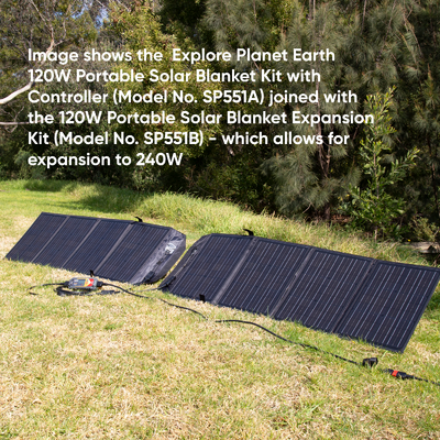 Explore Planet Earth Portable Solar Blanket - 120W (Without Controller)