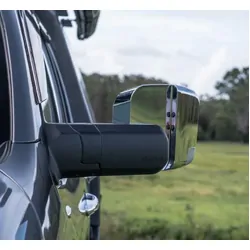 MSA Towing Mirrors to suit Mazda BT50 (09/2020-Current) - Chrome, Electric, Heated, Indicators, Blind Spot Monitoring