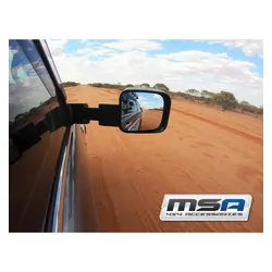 MSA Towing Mirrors to Suit Isuzu DMAX 12 - 09/2020 (Black - Manual)