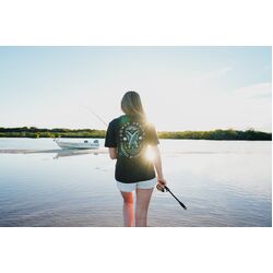 Nomad Design T-Shirt Womens Rise Of The Madscad - Faded Black - 18