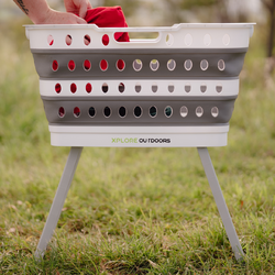 Xplore Outdoors Collapsible Laundry Basket with Fold-out Legs