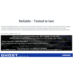Lowrance Ghost 60" Trolling Motor + TMR-1 Remote