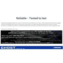 Lowrance Ghost 60" Trolling Motor + TMR-1 Remote