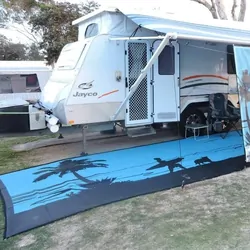 Affordable Camping Mats Annex Mat Morning Surf Aqua/Black 3.0 x 1.8m