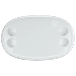 Table Top Oval White With 4 Cup Holders