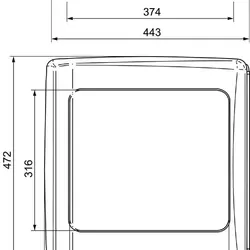 Thule Manual Roof Vent, White/Cream, With Insect Screen And Sunblock Blind #200004