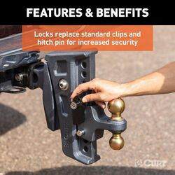 CURT Rebellion XD Tongue And Hitch Lock Set