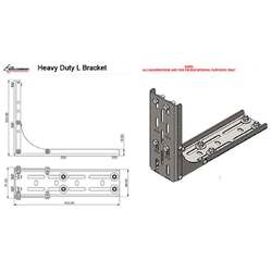 The Bush Company Awning Wide Adjustable L Bracket - sold as pair(310mm by 220mm)