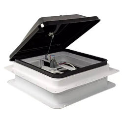 Coast to Coast 14x14 Black Wind-Up Roof Vent With 12V Fan