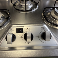 Sphere 3BNR Gas Drop In Stove & Lid With 12V Ignition - 560 x 440 x 58mm