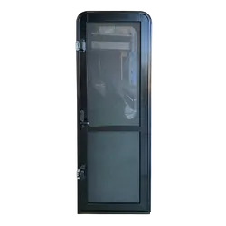 Aussie Traveller Door DC 1750 x 622 Radius Top Right Hand Hinge White