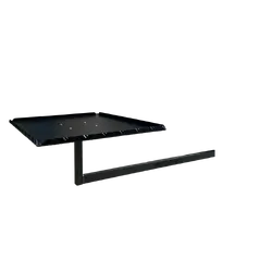 BBQARM Kit For Under Chassis Mounting Large Black Powdercoat With Tray Riser