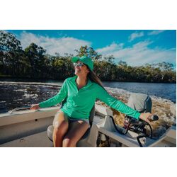 Nomad Design Collared Fishing Jersey Womens Classic Squid - Sea Green - 16