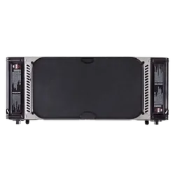 Gasmate Travelmate II Deluxe Twin Butane Stove - Black with Stainless Steel Spill Tray & Hotplate