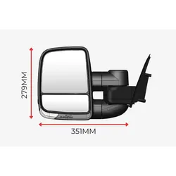 Clearview Towing Mirrors [Next Gen, Pair, Multi-Signal, Electric, Black] For Mazda BT-50 2006 to 2011