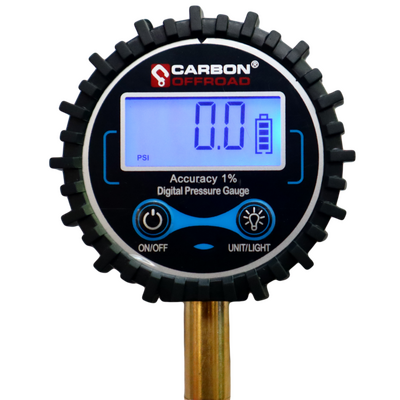 Carbon Offroad Speedy Tyre Deflator / Pressure Gauge Analogue Or Digital