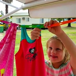 Slide N' Dry Pegless Clothesline Rainbow