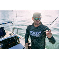 Nomad Design Hooded Tech Fishing Shirt Forest Camo - Khaki Camo - L