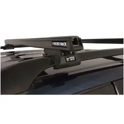 Rhino Rack Heavy Duty Cxb Black 2 Bar Roof Rack For Nissan Pathfinder Ti 4Dr 4Wd With Roof Rails 11/95 To 11/01