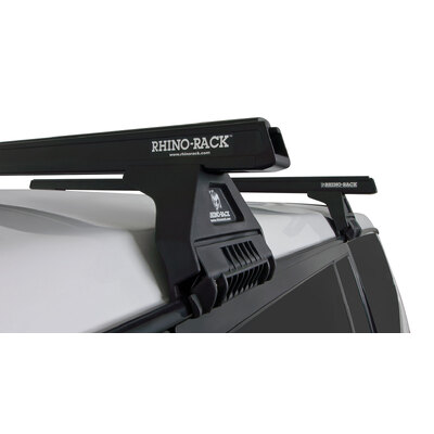Rhino Rack Heavy Duty Rl110 Black 2 Bar Roof Rack For Ford Courier 2Dr Ute 02/90 To 02/99