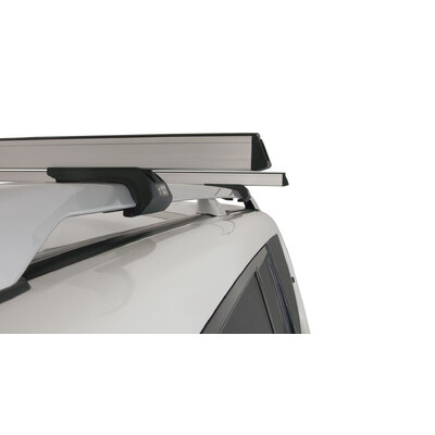 Rhino Rack Heavy Duty Cxb Silver 2 Bar Roof Rack For Mitsubishi Pajero Ns-Nx 4Dr 4Wd Lwb (With Roof Rails) 11/06 On