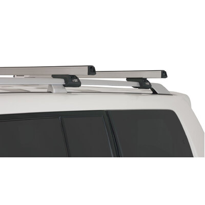 Rhino Rack Heavy Duty Cxb Silver 3 Bar Roof Rack For Mitsubishi Pajero Np 4Dr 4Wd With Roof Rails 11/02 To 10/06