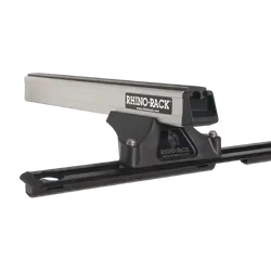 Rhino Rack Heavy Duty Rltp Trackmount Silver 3 Bar Roof Rack For Mitsubishi Pajero Nm - Np 4Dr 4Wd Lwb 05/00 To 10/06