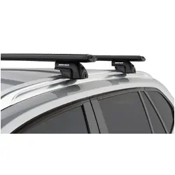 Rhino Rack Vortex Sx Black 2 Bar Roof Rack For BMW X1 E84 5Dr Suv With Roof Rails 04/10 To 09/15