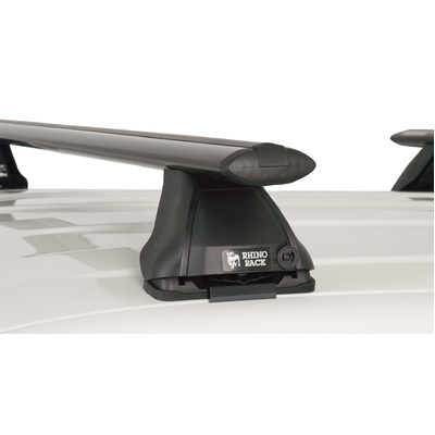 Rhino Rack Vortex 2500 Black 2 Bar Roof Rack For Ford Courier Pe-Ph 4Dr Ute Crew Cab 02/99 To 12/06