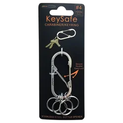 Bico Australia Keysafe Oval Carabiner Keyring Silver