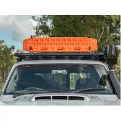 Angled Wind Deflector Maxtrax & TRED Mounts to suit Rhino-Rack Pioneer Platform [5 Slat Rack]