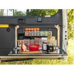 Compact Rear Door Drop Down Table to suit Toyota Prado 150 / Lexus GX 460 [Undara Black]