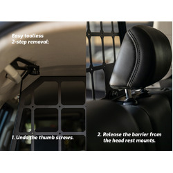 Light Cargo & Pet Barrier to suit Toyota Prado 150 / Lexus GX 460 [5-Seater]