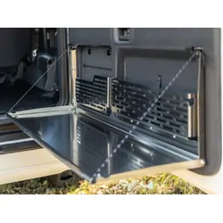 Rear Door Utensil Cage to suit Toyota Prado 120 / Lexus GX 470 [Natural Stainless]