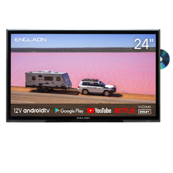 ENGLAON 24'' HD SMART LED 12V TV with Built-in DVD player & Android 11